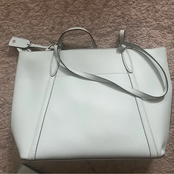 Kate Spade Blue Leather Tote Bag with Structured Design - Picture 9 of 10